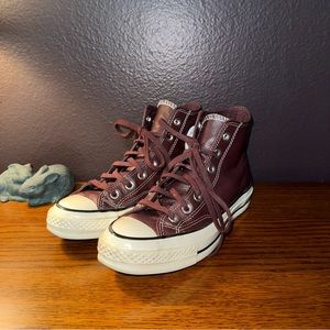 BROWN LEATHER CONVERSE ALL STAR CHUCK TAYLOR